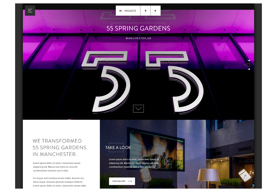 Fadetinchally created the website for construction company ARCO to present their services